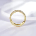 Wholesale Anello 18K Gold Plated Ring Classic Paved 925 Silver Jewelry Ring for American Women