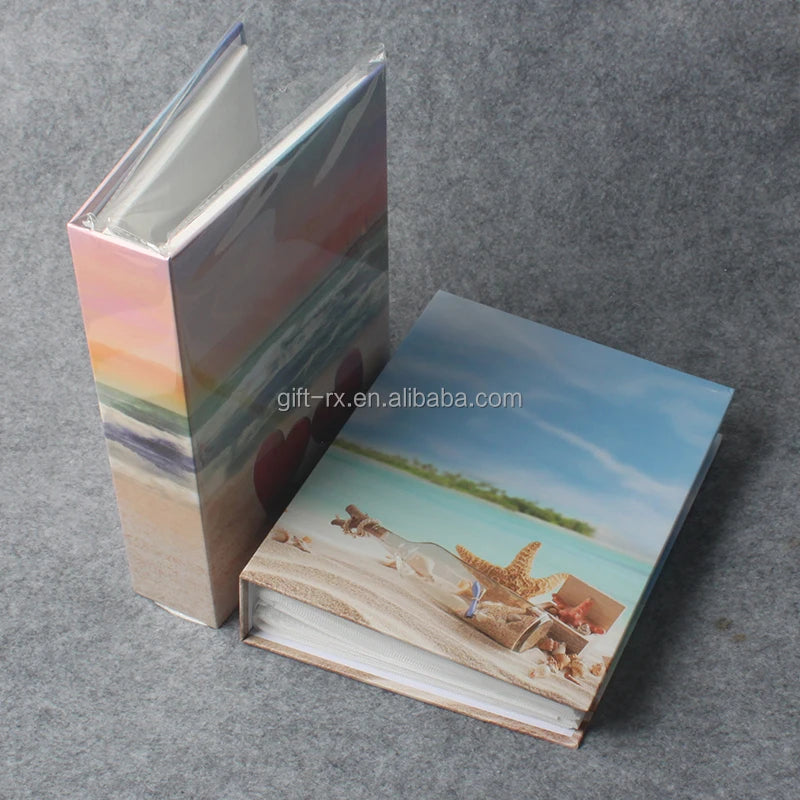 2023 Stock Design Printing Handmade Hard Paper Pocket Photo Albums Cheap 4x6 Mini Photo Album