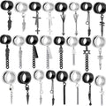 Wholesales Stainless Steel Christian 6-20mm Dangle Ear Tunnels Women Men Crosss Spike Chain Piercing Plugs Cheap Factory Price
