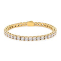 5MM Stocks Fashion 18K Gold Titanium Stainless Steel 1 Row Tennis Bracelet