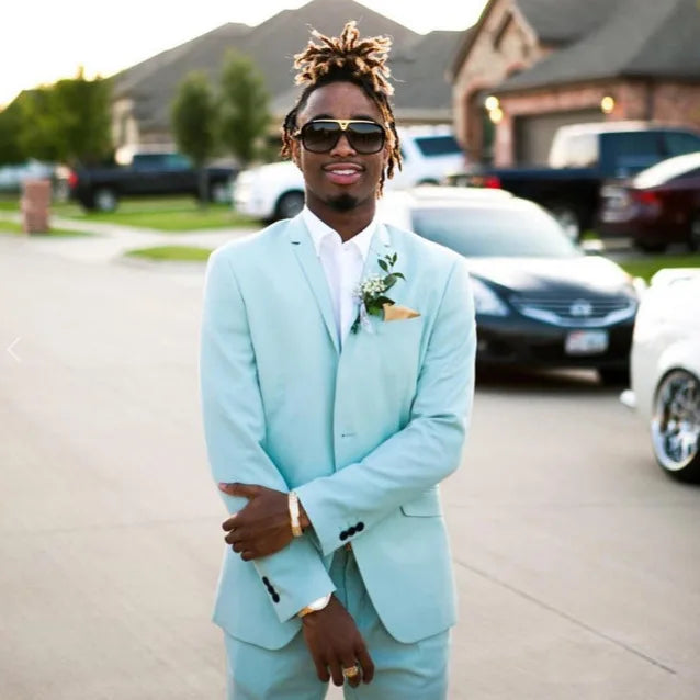 Custom-Made Two-Piece Solid Color Business Suit Single Breasted Closure for Adults