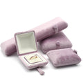 High-End Modern Shell Shape Velvet Jewelry Box with Button for Ring Earring Necklace Pendant Bracelet Storage