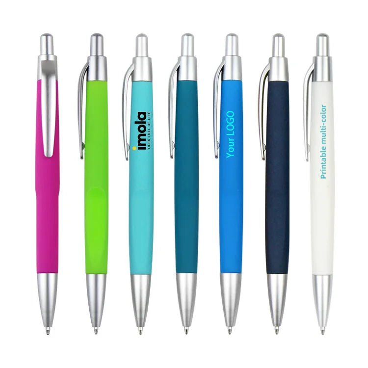 Custom Logo Goodstar Large Capacity Plastic Ballpoint Pen Comfortable Touch Promotion Gift Giving 1.0mm Writing Width Black Ink