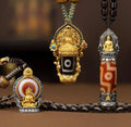 Caicai New Nine Eyes Day Beads Pendant Tibet Six Words Transfer Beads for Men and Women Pendant Simple Jewelry