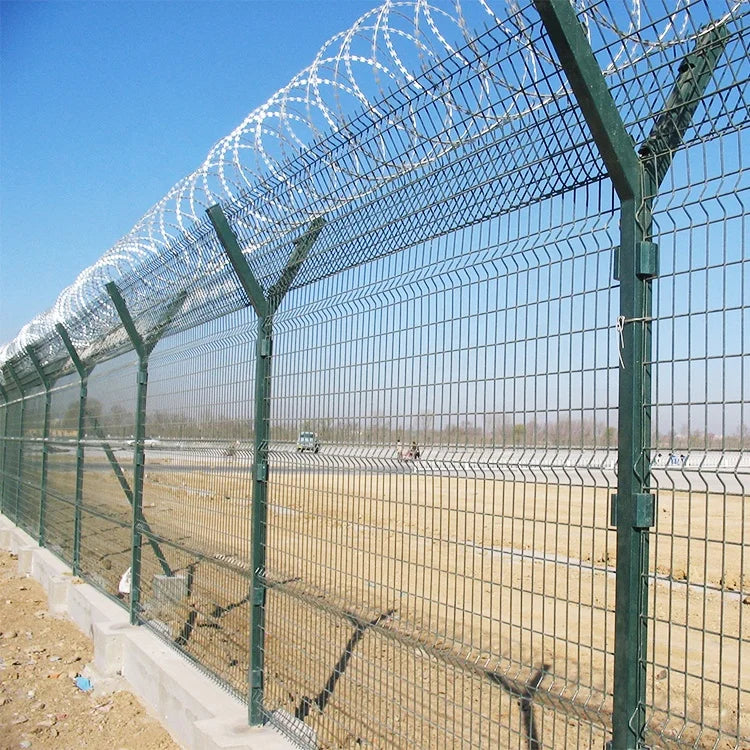 High Security Steel Fencing Mesh Fence Mesh B40 Black Mesh Fence Post