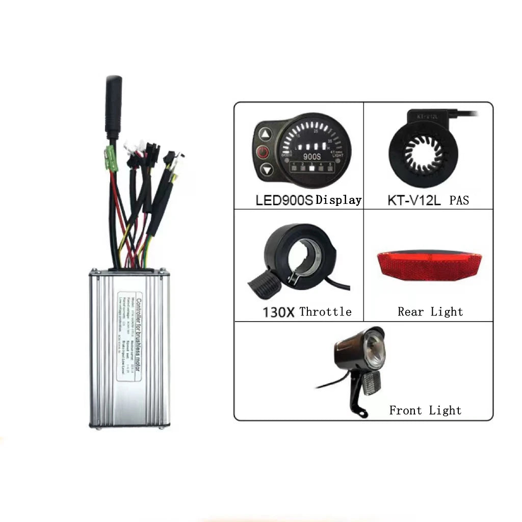 Lithium Battery Ebike Parts KT 25A Controller LED 900S Display Kits for 500W 750W hub Motor