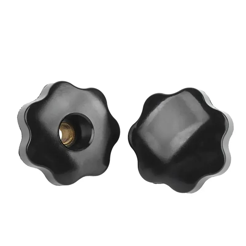 M4 M5 M6 M8 M10 M12 M16 Plum Bakelite Hand Tighten Nuts Handle Thread Star Mechanical Black Thumb Nuts Clamping Knob Manual Nuts