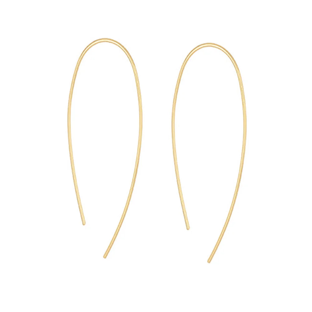 RINNTIN EQE60 Silver Jewelry Minimalist 925 Silver Earrings Wholesale 14K Gold Plated Hoop Earring for Women