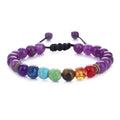 Chakra Bracelets for Womens Lava Rock Stone Beaded Beads Bracelets for Mens Adjustable Stretch 7 Chakra Bracelet