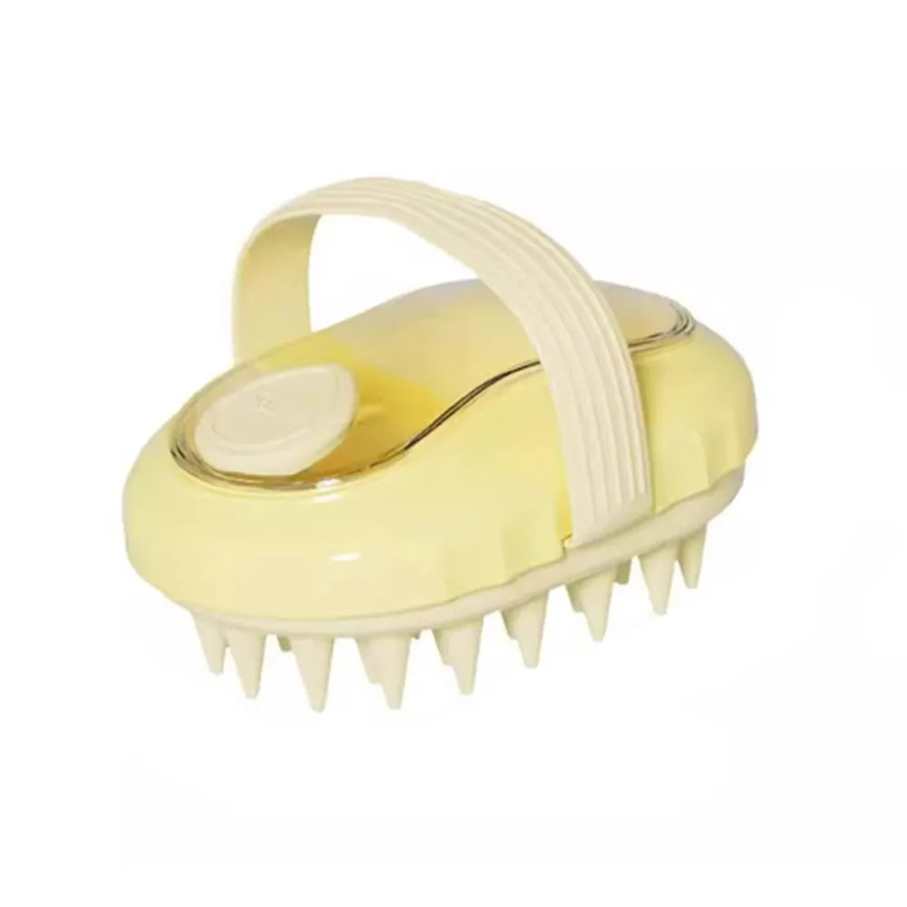 Pet Bath Massage Brush with Shampoo Dispenser Cat Brush for Long Short Haired Dogs Cats Bath Brushes