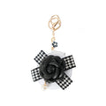 Personalized Portable Female Folding Mirror Key Ring Rhinestone Flower Round Makeup Mirror Keychain