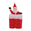 Gemmy Airblown Inflatable Animated Santa Rises Chimney Christmas Decoration Full Color Design 100% Polyester Holiday Supplies