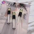 Yueshunxing 6ML Empty Customized Novel Golden Silver Skull Round Transparent Bottle Lip Gloss Tube