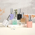 Leeson Free Sample Stock Empty UV Gel Nail Polish Glass Bottle with Brush Silver Gold Cap 15ml Screen Printing