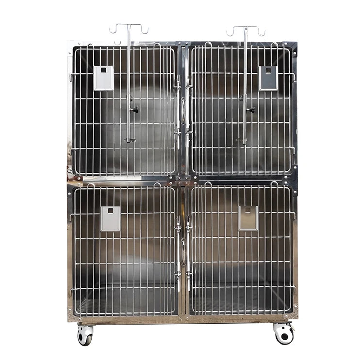 USMILEPET Factory Direct Stainless Steel Veterinary Cage Pet Hospital Supplies for Pet Grooming Salon Veterinary ICU Cage