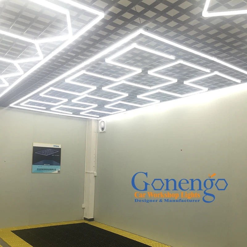 Factory Aluminum Working Light S Shape Gym Car Workshop Detailing Supermarket LED Lights