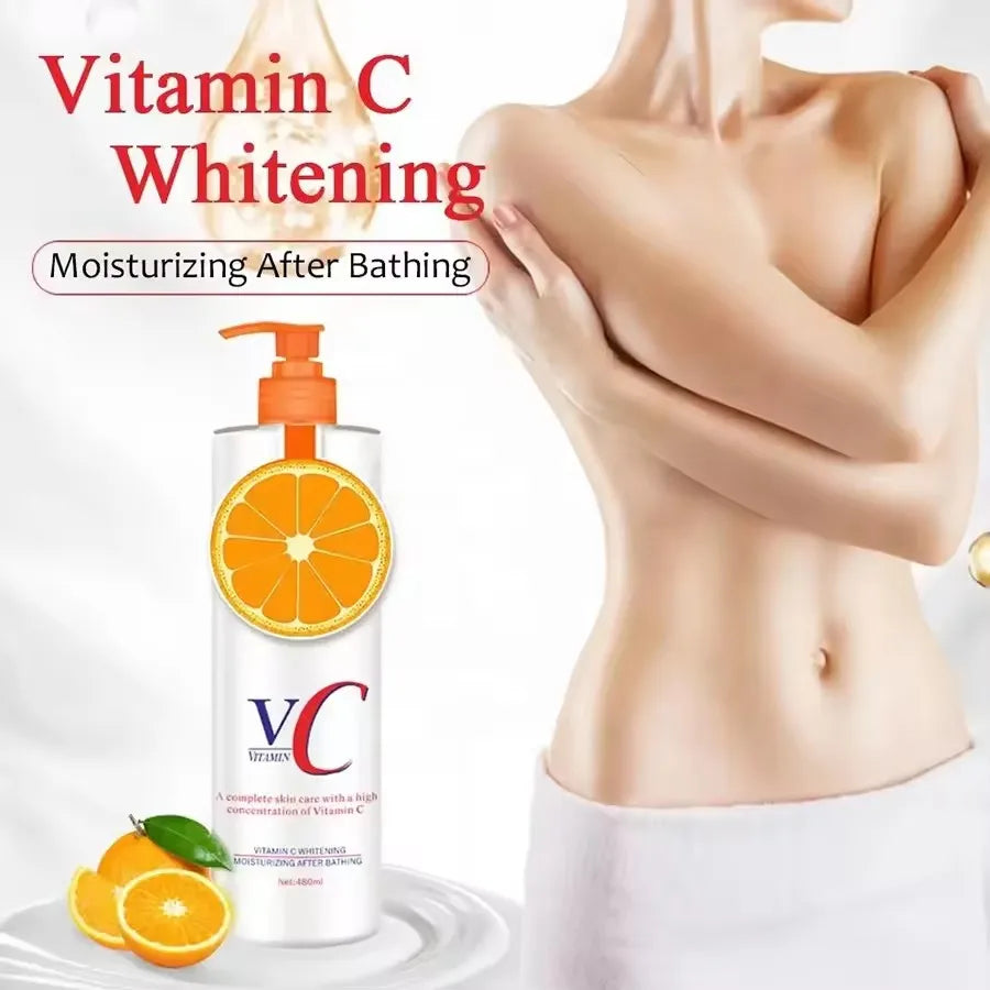 Private Label Factory Price Vitamin C HYALURONIC ACID Lotion Whitening Brighten Moisturizer Body Lotion for Women
