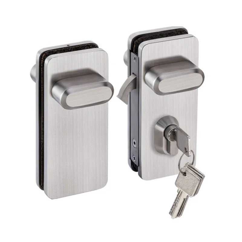 Factory Precision Casting Toilet Accessories Stainless Steel Frameless Single 304SS Sliding Glass Door Locks for Office