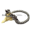 Bestselling Vintage Trendy Stainless Steel Charm Bracelet with Square Chain 2 Dragon Heads High Quality Unisex Gift for Parties