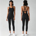 Women's Sports Bodysuit & Jumpsuit Double Cross Back Fitness Yoga Design One Piece Running Suit