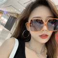 LiEr IF440GD 2022 Fashion Orange PC Frame Large Square Hollow Retro High Grade Sunglasses CE Certified UV400 Protection AC