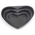 Wholesale Heart Shaped Non-Stick Pizza Pan Tray Aluminum & Metal Multiple Sizes Stackable Pastry Food Baking Plate