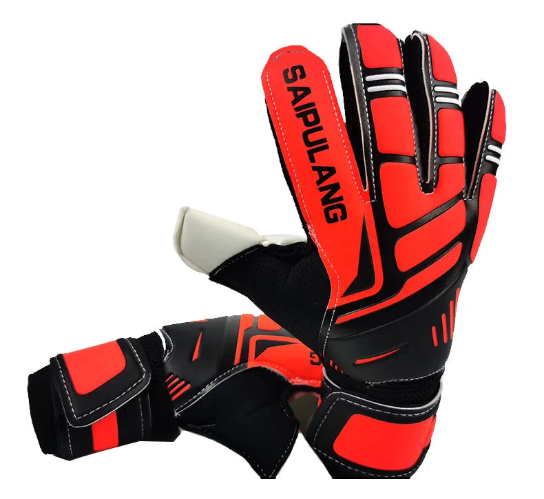 ZY FG22 Unisex Latex Rubber/Polyester/PVC Non-slip Finger Protection Goalkeeper Gloves Red/Blue/Green Sizes 7-9