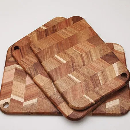 Large Acacia Wood Cutting Chopping Board Small Medium with End-GrainThick Large Butcher Block for Kitchen Restaurant