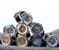 Hot Selling  Leather Band Stainless Steel Men Skeleton Hand Wrist Mechanical Watch