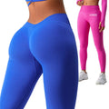 Custom Seamless V Back Booty Yoga Pants for Women Scrunch Butt Yoga Leggings Workout Gym Tights Sexy Sports Legging Active Wear