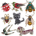 Fashion Pearl Bee Brooch Dripping Oil Swallow Bird Brooches Wholesale Corsage Accessories Pins