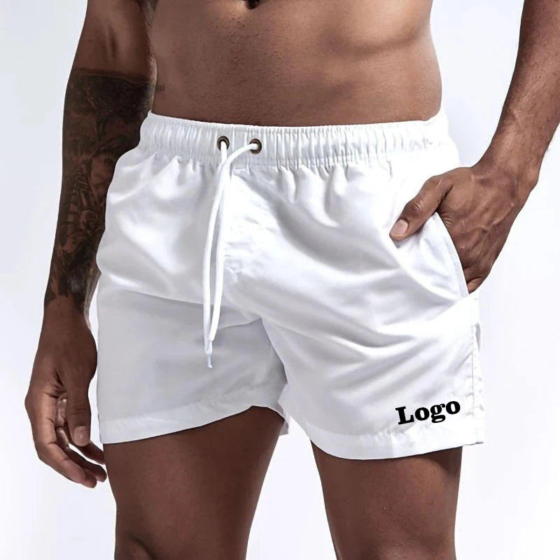 Custom Logo Men's Summer Quick Dry Beach Wear Swimming Shorts Swim Trunks for Men Plus Size Men's Swim Trunks