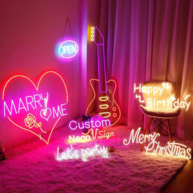 Dropshipping Free Design Custom Led Neon Light Neon Sign Custom Led Neon Light Logo Sign for Bedroom Wedding Birthday Party Home