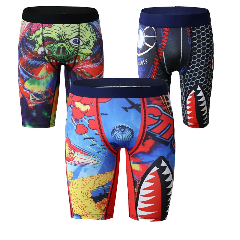 Wholesale Men's Shorts Underwear Men's Briefs & Boxers Breathable Fitness Plus Size Underwear Sports Printed Pants