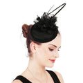 Vintage Women Ladies Sinamay Fascinator Church Kentucky Derby Hair Band Floral Wedding Pillbox Women