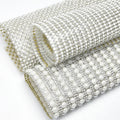 24*40cm Rhinestone Mesh Trim Hot Fix Ceramics Pearl Sheet Applique Glass Crystal Banding Ribbon for Clothes ShoesBags