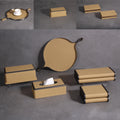 M3-001 Luxury Leather Decorative Tray Handmade Rectangle Jewelry Set with Tissue Boxes Ornaments Modern European Home Decor
