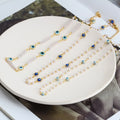 Crystal New Evil Eye Necklace Personality Evil Eye Oil Drop Eye Fashion  Necklace Accessories Jewelry Women Design Necklaces