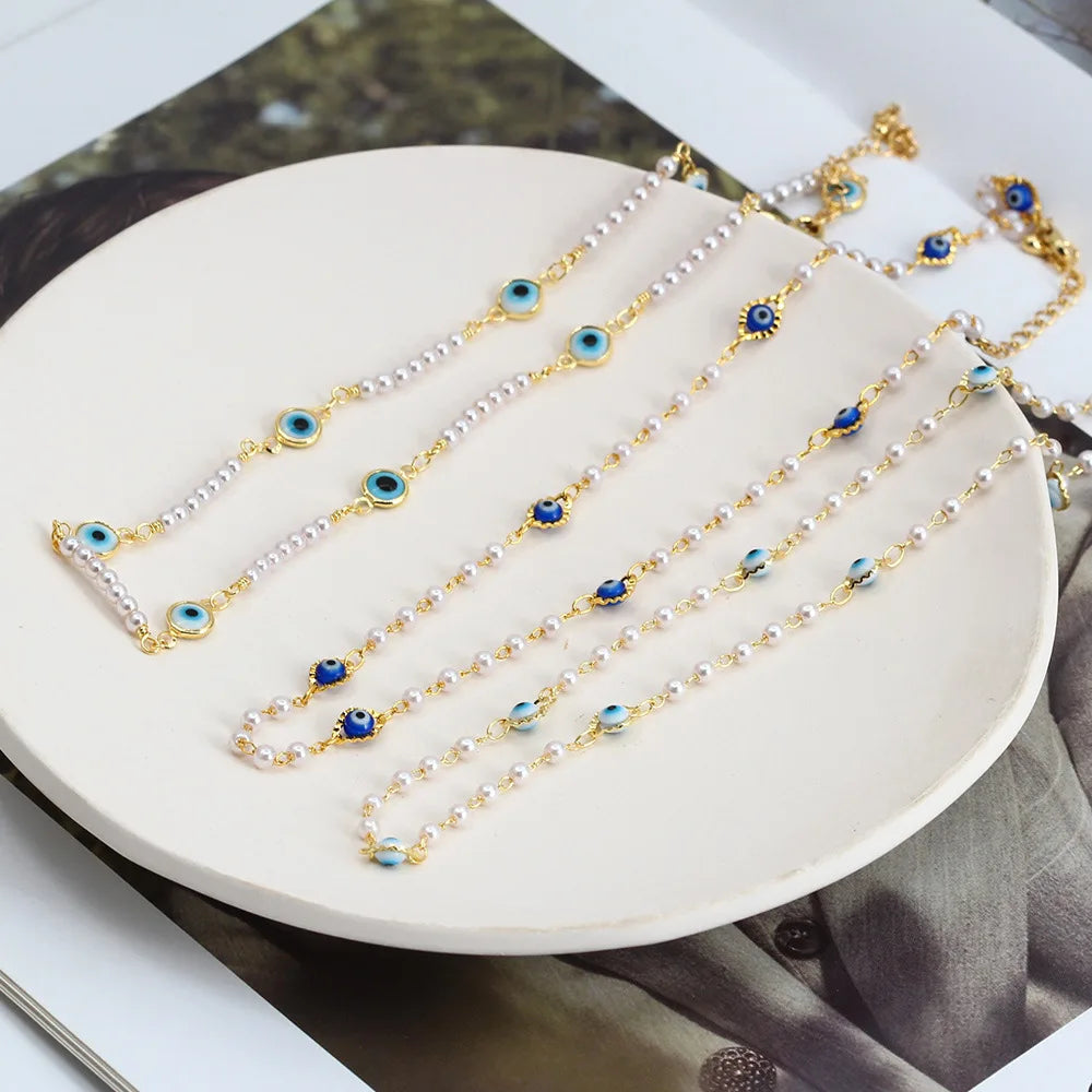Crystal New Evil Eye Necklace Personality Evil Eye Oil Drop Eye Fashion  Necklace Accessories Jewelry Women Design Necklaces
