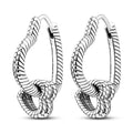 MULA Classic and Trendy Snake Pattern Multi-Hoop Heart Earrings Silver Plated Gold-Tone Alloy for Engagement Anniversary or Gift