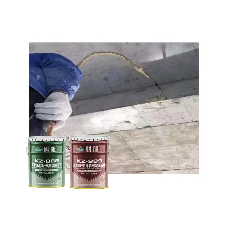 Kezu Professional High Strength Low Viscosity Epoxy Resin Concrete Roof Repair Compound Leak Stop Grout 70Mpa Compressive