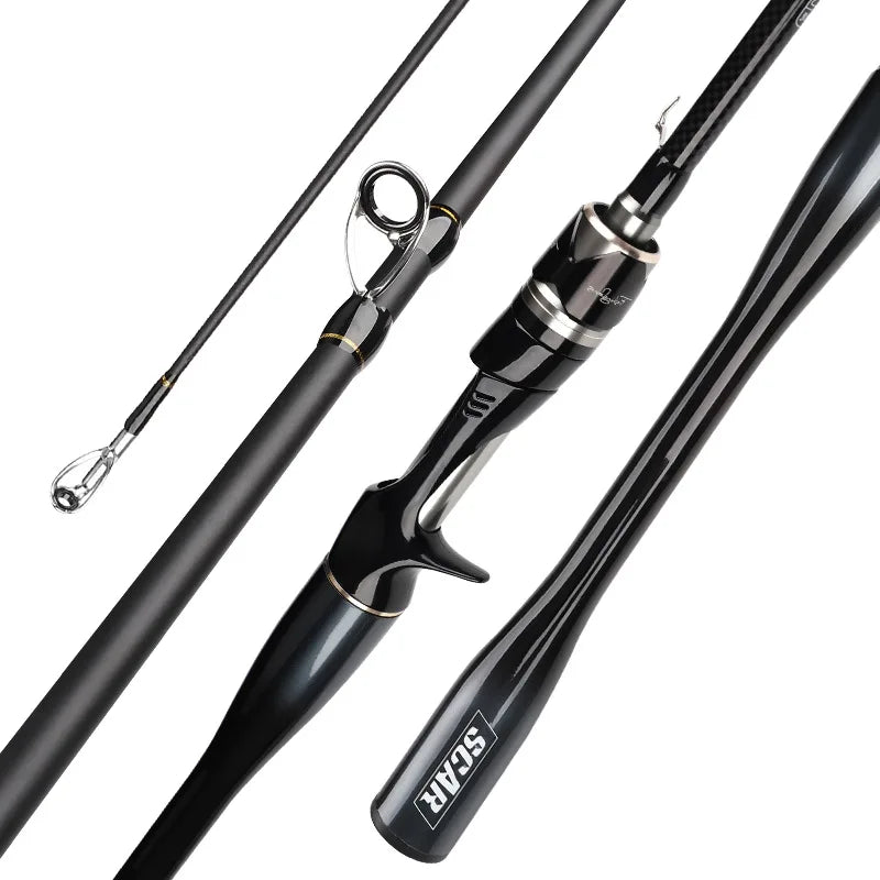 Spinning Casting Fishing Carp Rod Super Hard M-adjustable Freshwater Solid Carbon Fiber Slow Pitch Fishing Pole