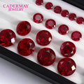 Cadermay Factory Wholesale Pigeon Blood Red Round & square Shape Lab-Grown Ruby High Quality Synthetic Ruby with Inclusions