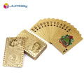 Custom Logo Luxury Metal PVC Waterproof 24K 999.9 Gold Foil Plated 100% Plastic Stamping Family Use Eco-Friendly Playing Cards