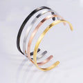Custom Engravable Name Adjustable Personalized Stainless Steel C Shaped  Bracelets Bangles for Women Jewelry