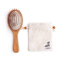 Custom Hair Comb Natural Bamboo Paddle Detangling Hairbrush Massage Scalp Thick/Thin/Curly/Dry Hair for Women