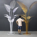 2024 New Wedding Props Golden Banana Tree 12heads Wrought Iron Wedding Stage Decoration Ornaments Led Factory Outlets