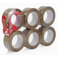 6 Packs Dark Brown BOPP  Acrylic Packing Tape  2.36 Mil X 48 mm X 110 Yards