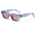 Colorful Thick Oval Frame Narrow Rectangle Sunglasses Outdoor Classic Creative Design UV400 Lenses Wide Temple Shades