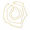 Fenny 18K Gold Plated Wholesale Tarnish Free Dainty Simple Permanent Rice Beads String Chain Stainless Steel Necklace for Women